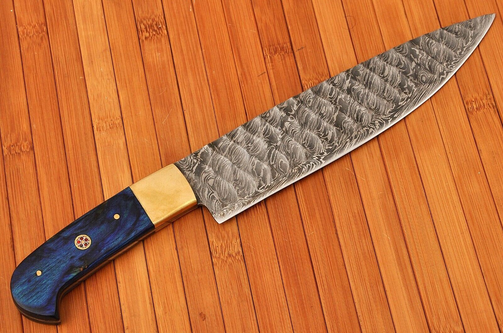 Chef Knife Hand Damascus Steel Kitchen Knife with Wood Handle